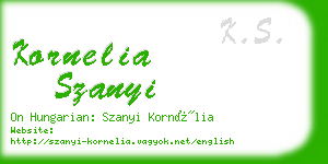 kornelia szanyi business card